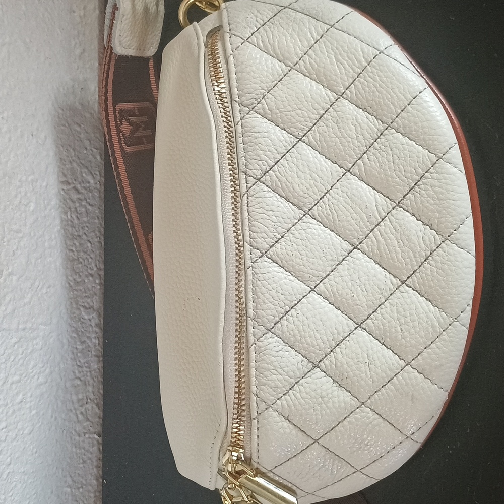 Elegant White Quilted Women's Bag